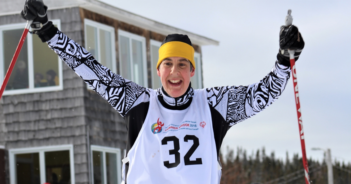 Brita Hall competes in cross-country skiing at the Special Olympics Canada Winter Games Cranbrook 2016.