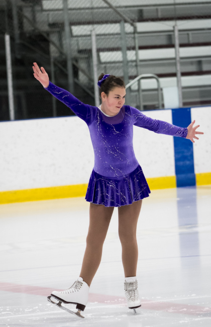 Emma Bittorf performs on the ice.