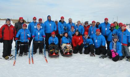 Athletes and Coaches ready for Snowshoeing