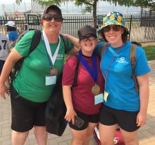 SOBC – Cowichan Valley athlete Julie Black (centre) showed her skills at the 2017 SOBC Summer Games. She says Special Olympics allows her to make new friends and play all the sports she loves. 