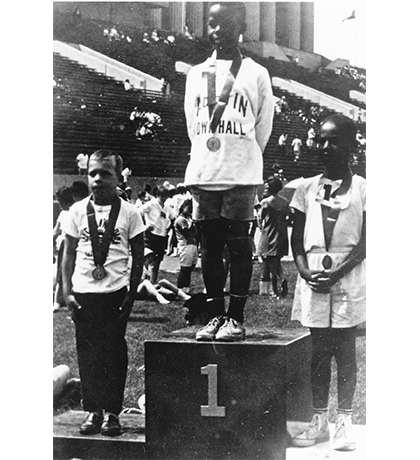 A medal ceremony at the first Special Olympics event in 1968.