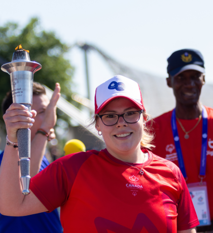 Josée Seguin with Torch