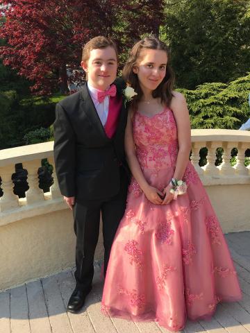 Patrick and his girlfriend Cassidy at prom