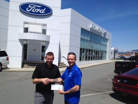 Chilliwack Ford's donation of $1,000