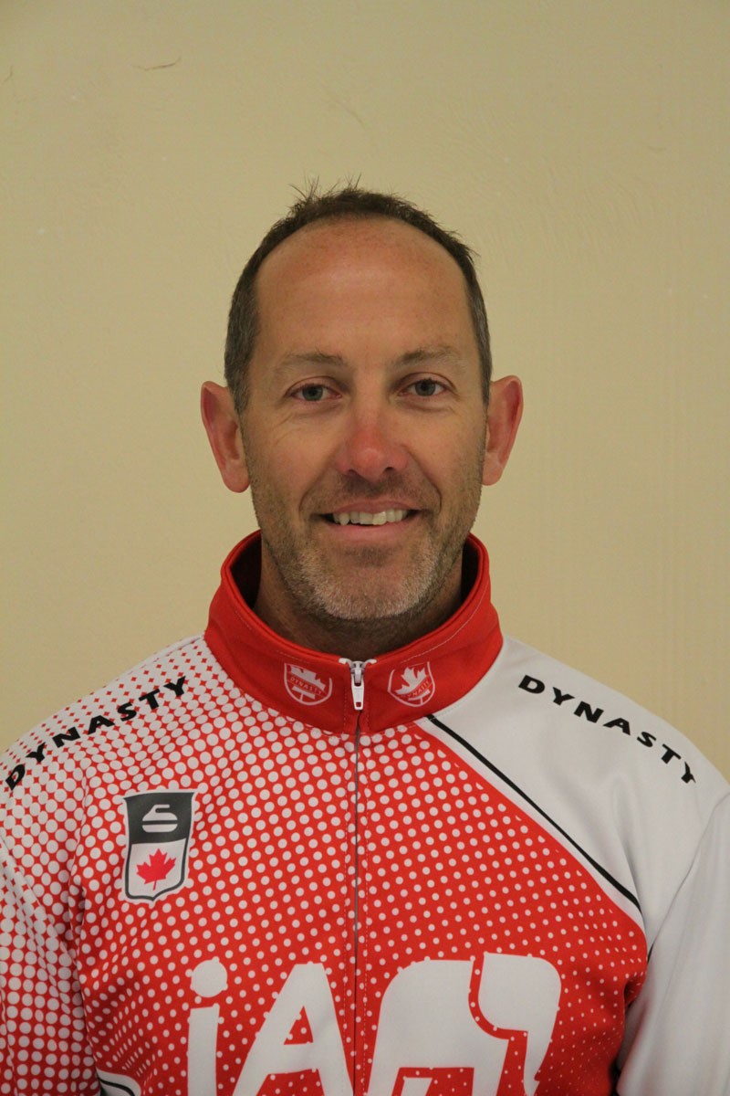 Headshot of a man wearing a curling jacket. Headshot of a man wearing a curling jacket.