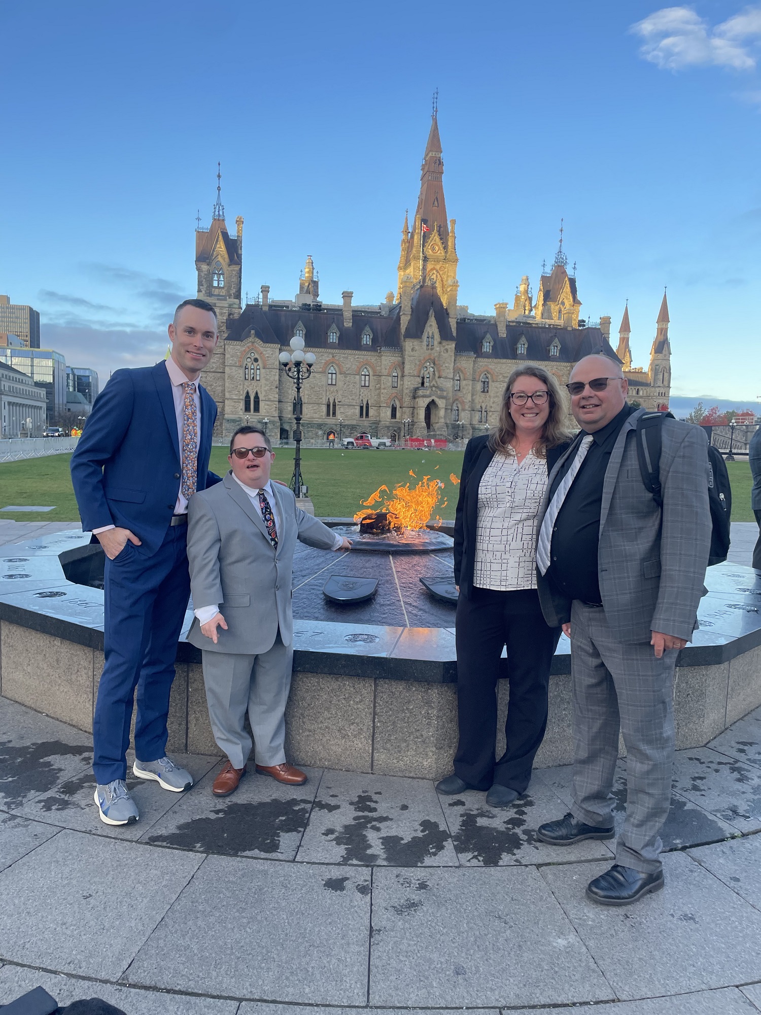 Special Olympics athlete Colton Matheson and support on Parliament Hill for Hill Day 2025