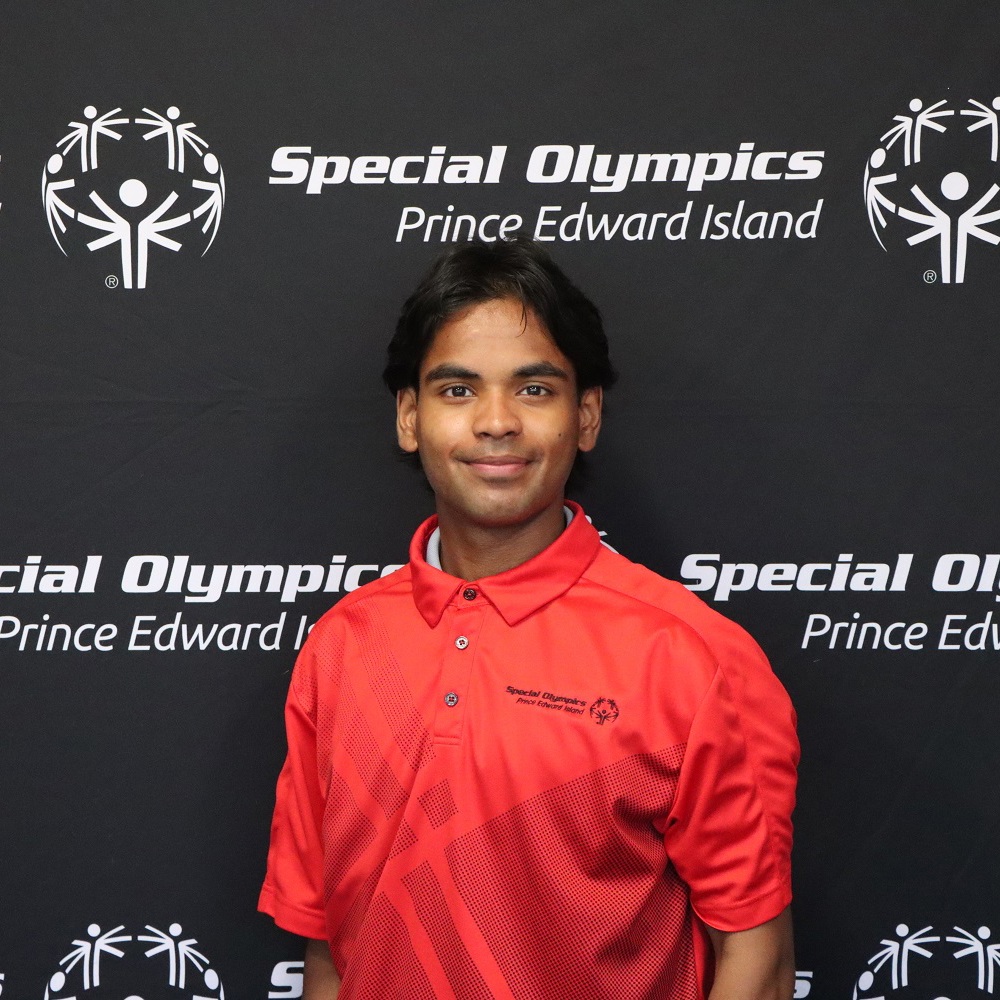 Special Olympics PEI's Summer Student, Samarth Deo, posing for a headshot