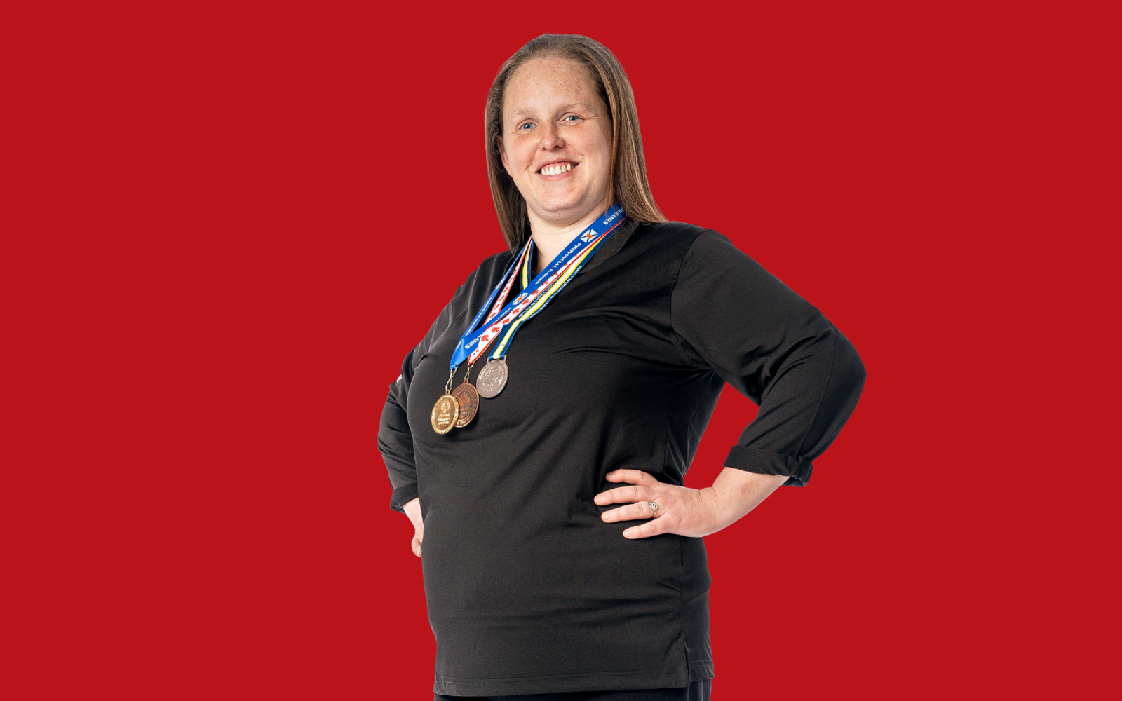 Lisa Murphy with Red Background.