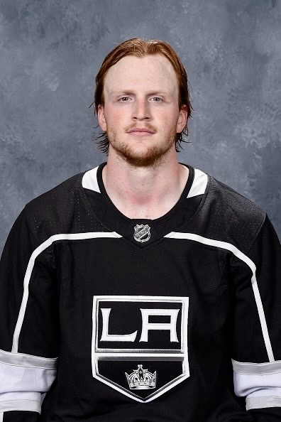 Man in a black LA Kings hockey jersey Man in a black LA Kings hockey jersey