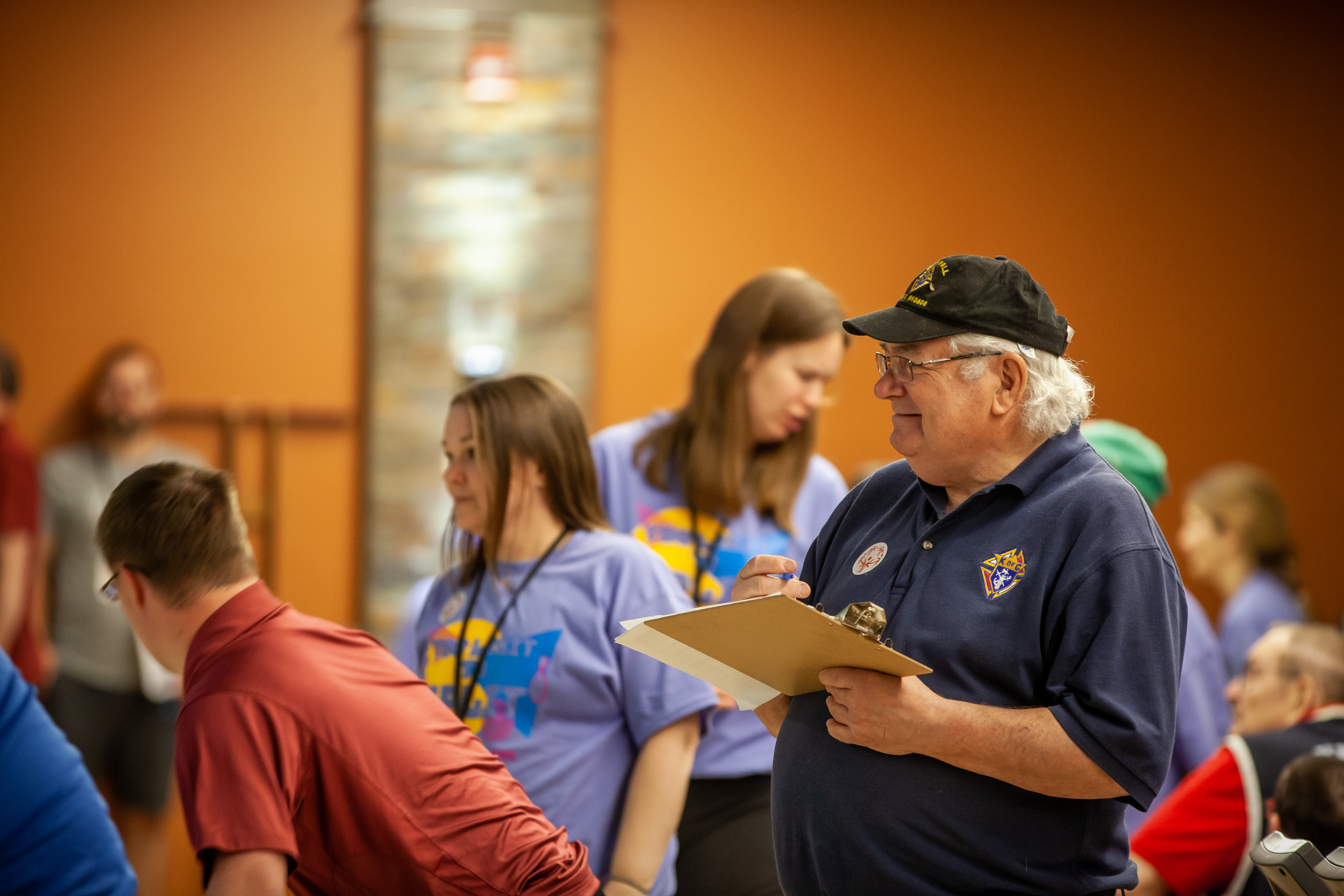 Knights of Columbus member David Murphy Volunteering at Bowling Provincials in 2023
