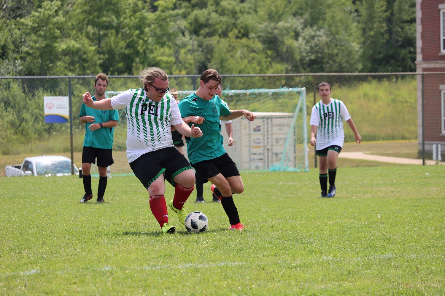 Team PEI 2026 Soccer athlete on the field playing soccer