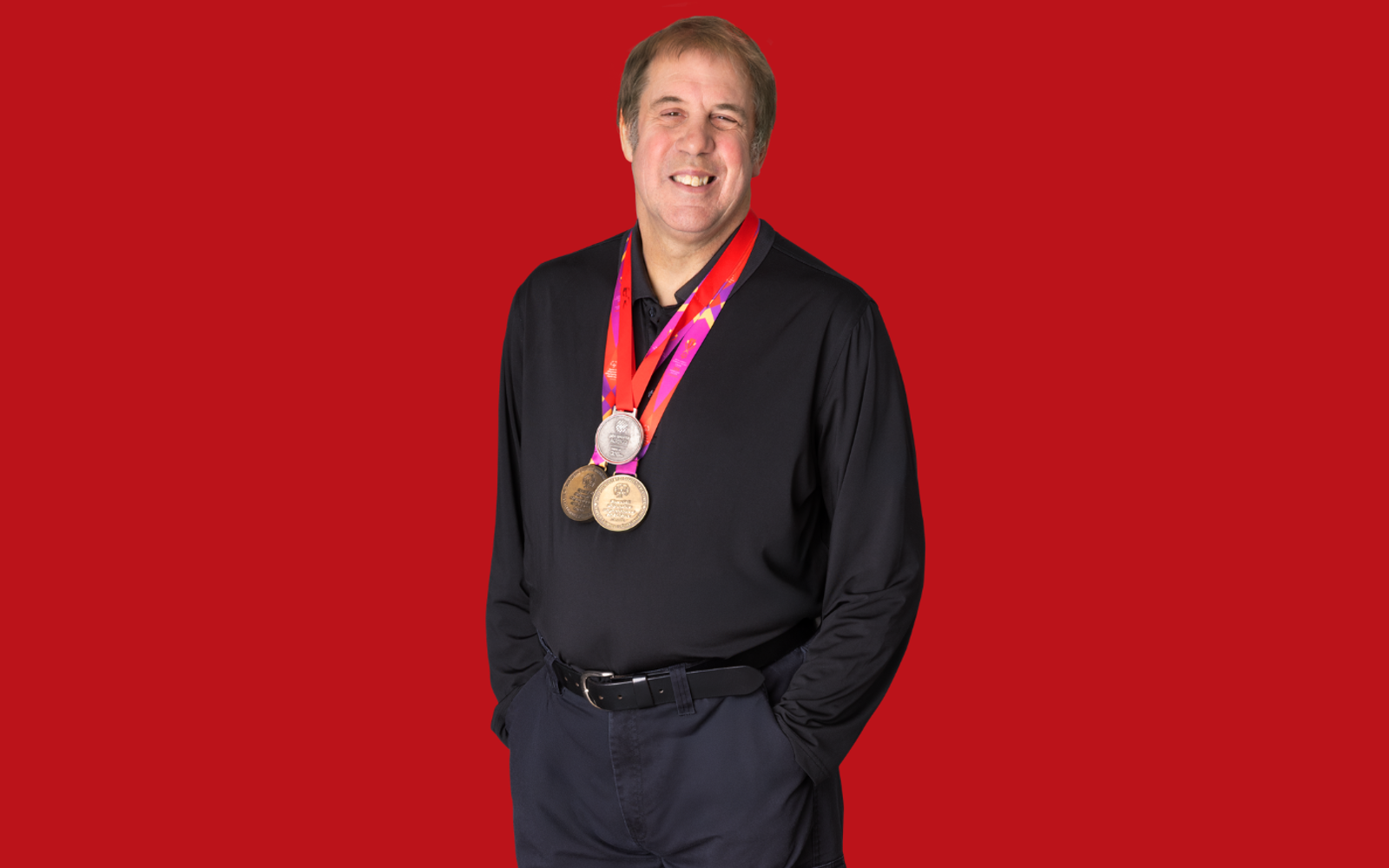 Bill Smith with red background.