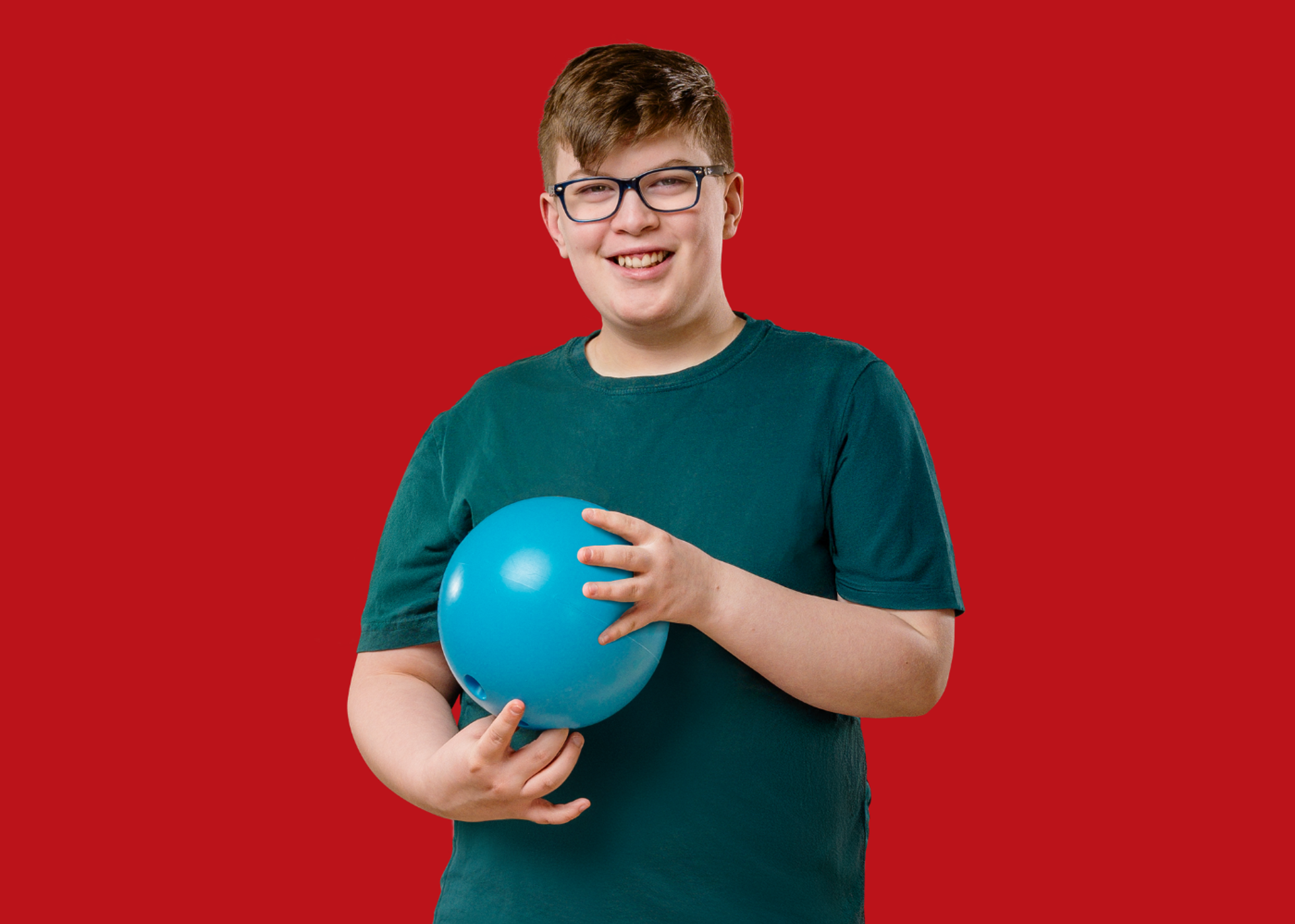 Gabe Hunt with red background.