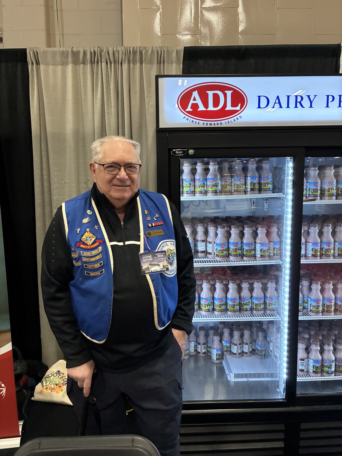 Knights of Columbus member David Murphy volunteering at the PEI Provincial Home Show