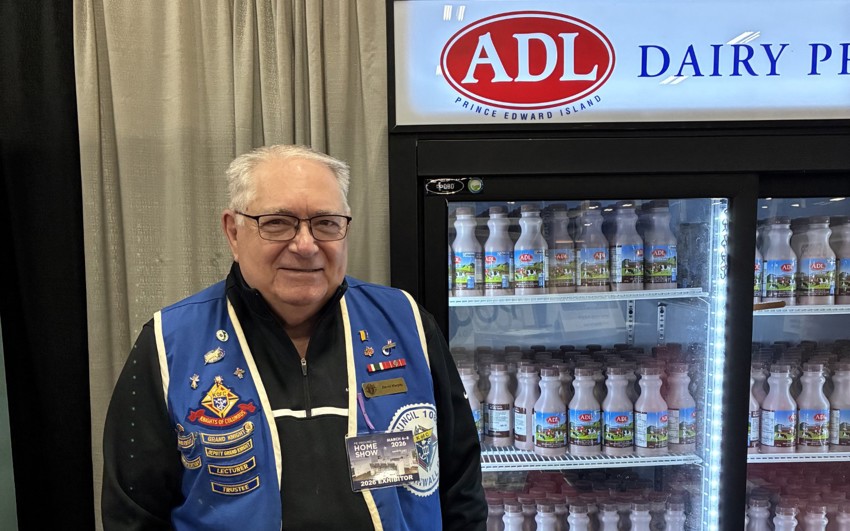 Knights of Columbus member David Murphy volunteering at the PEI Provincial Home Show