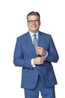 Man in blue suit smiling at camera. Man in blue suit smiling at camera.