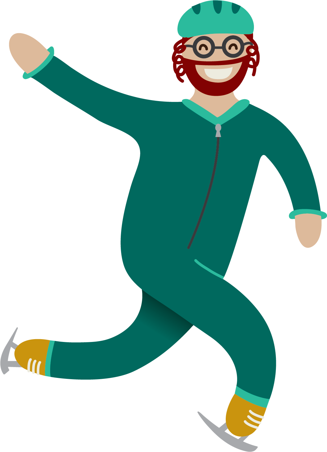 Illustration of a person speed skating