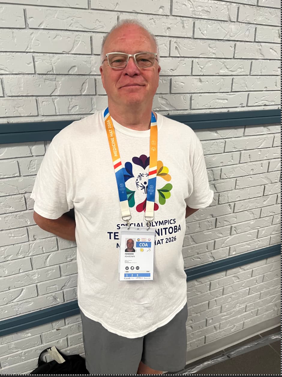 A portrait photo of Howard Ashdown, a Special Olympics Manitoba Coach. A portrait photo of Howard Ashdown, a Special Olympics Manitoba Coach.