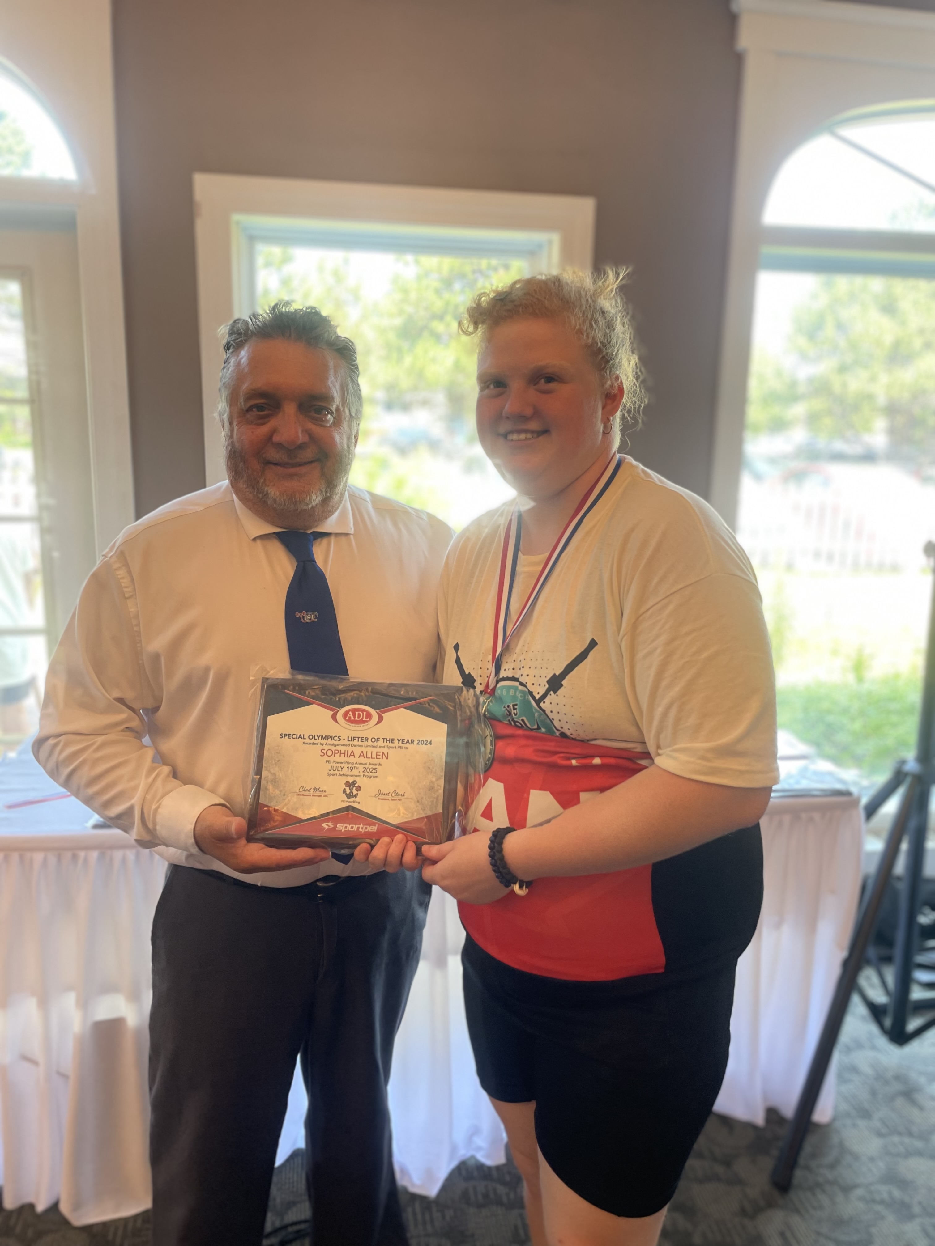 Special Olympics PEI, Powerlifting, Athlete with Medal and Award