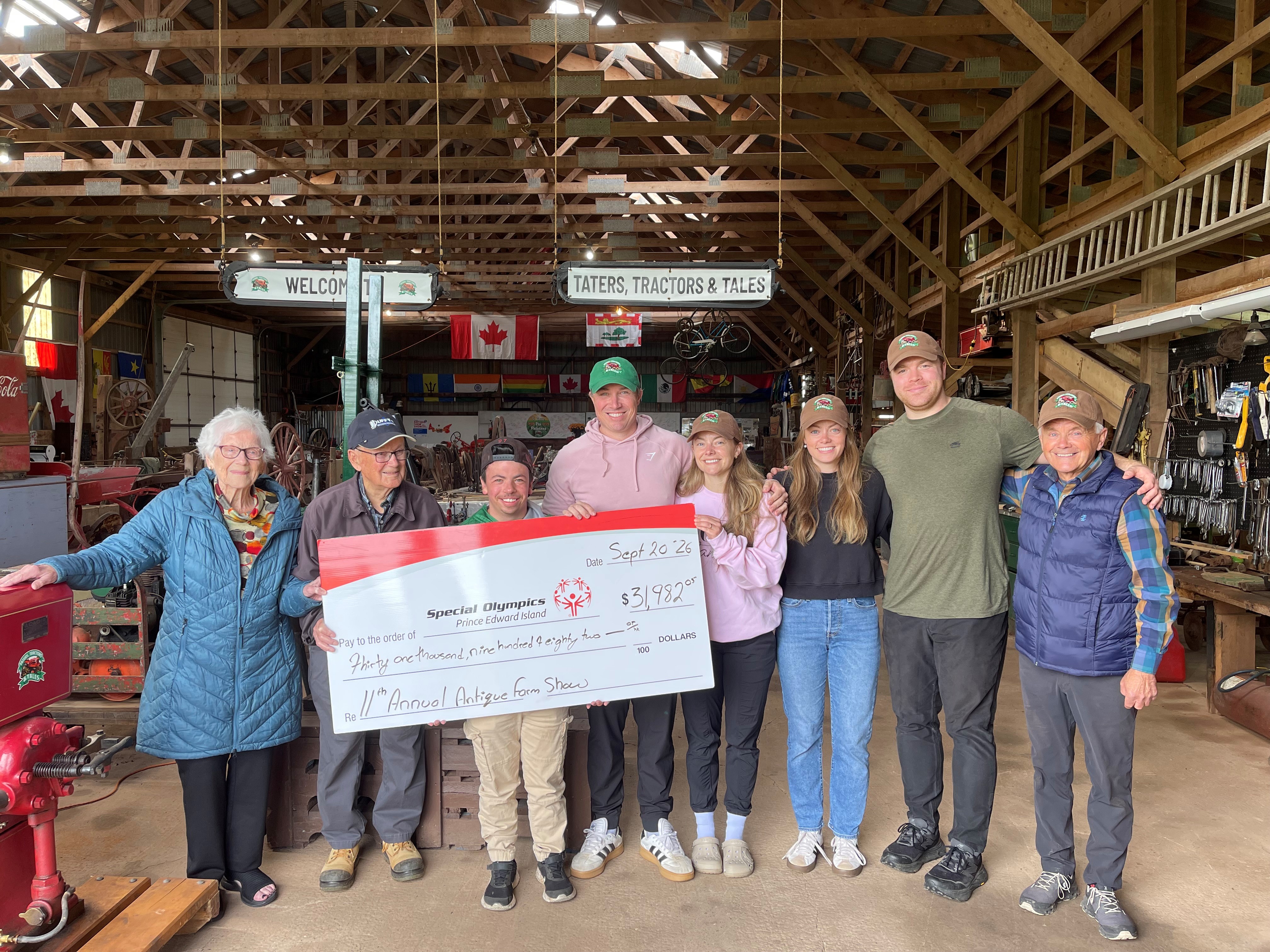 Special Olympics PEI receives a donation from the 11th Annual Antique Farm Show Special Olympics PEI receives a donation from the 11th Annual Antique Farm Show