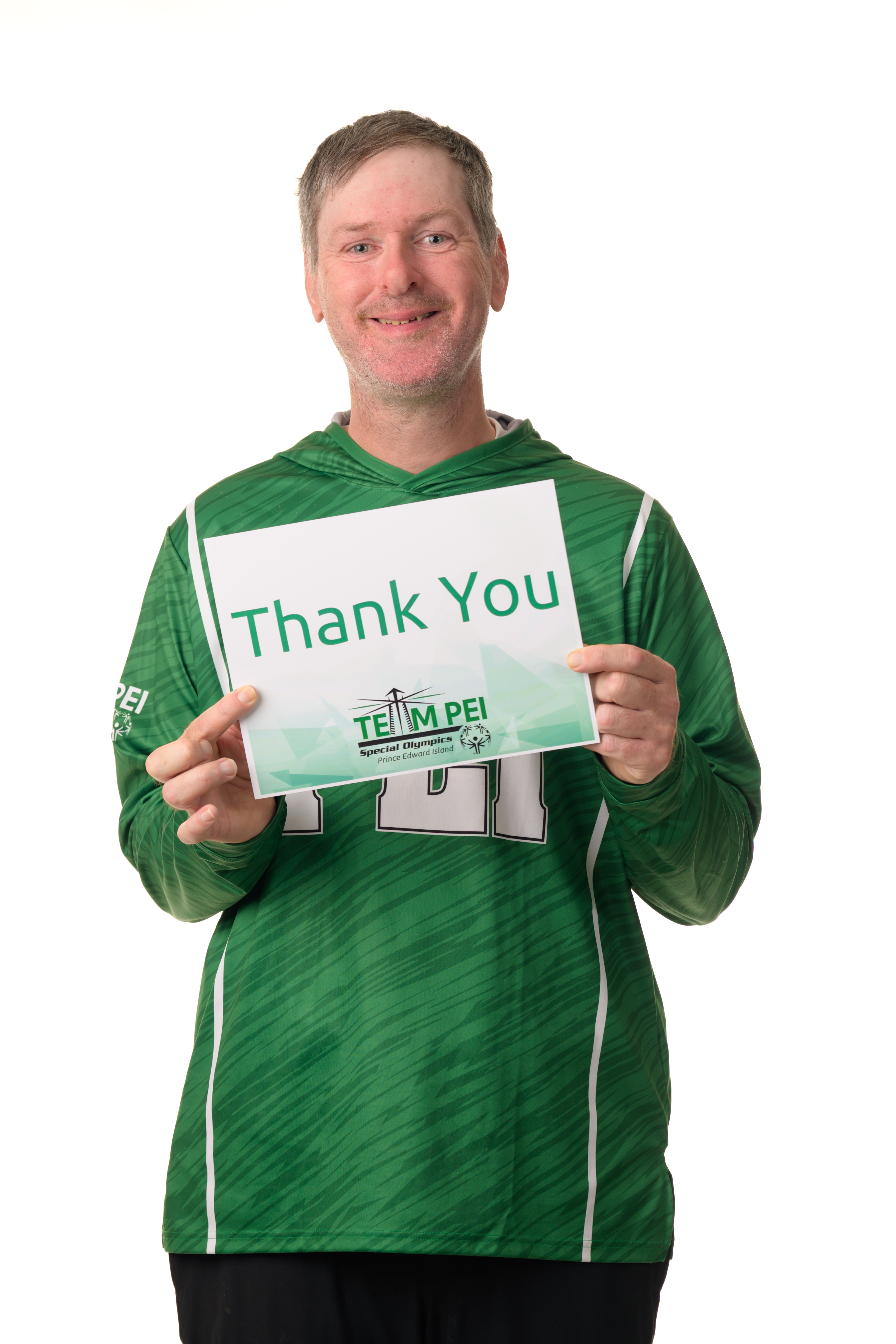 Team PEI softball athlete, Brian McNab, saying thank you Team PEI softball athlete, Brian McNab, saying thank you