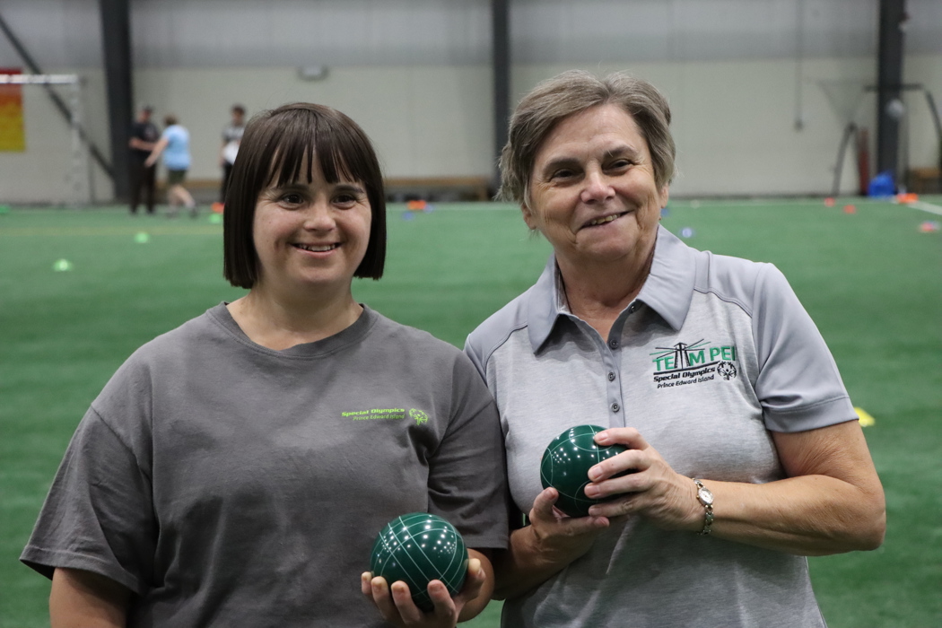 Special Olympics PEI, Bocce, Athlete with Volunteer 