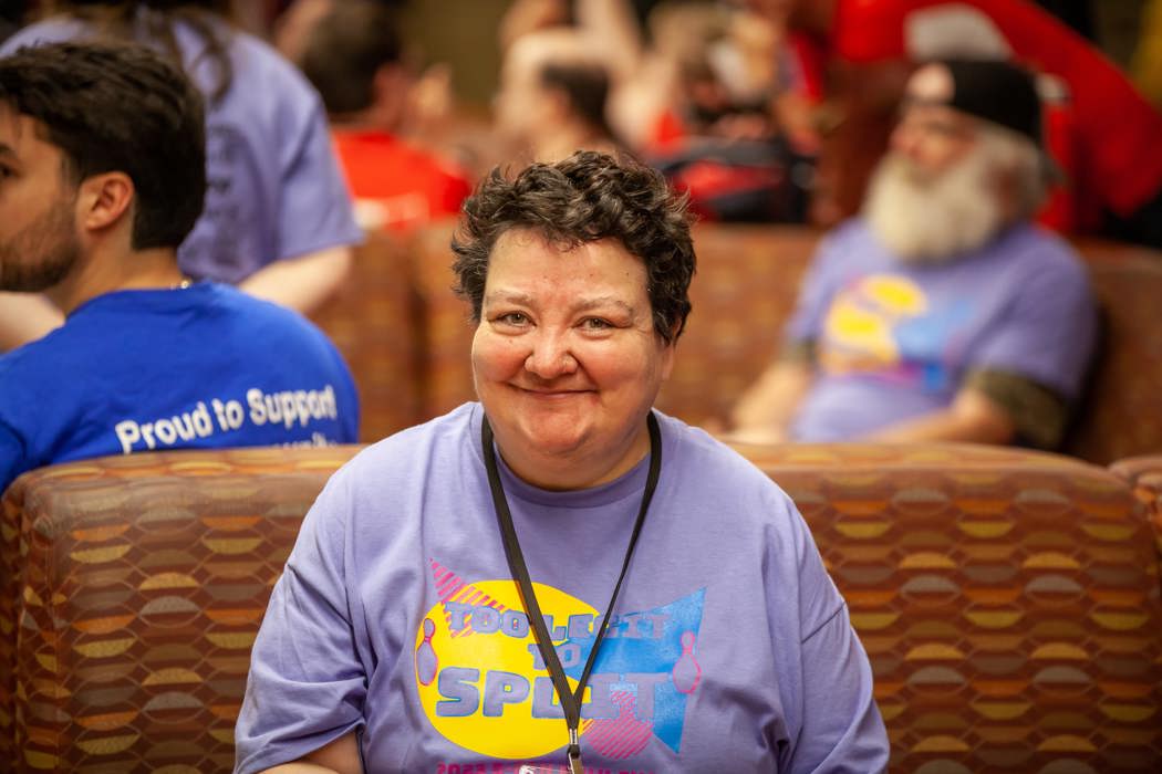 Special Olympics PEI, Bowling Provincials, Athlete Smiling