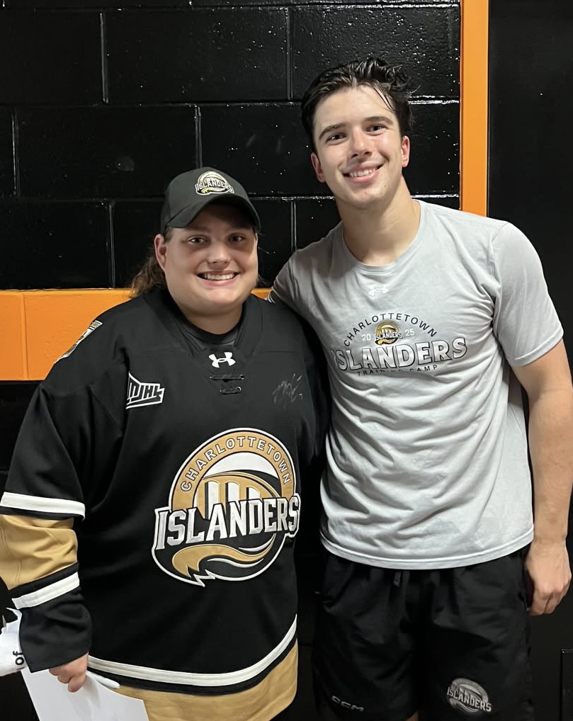 Special Olympics athlete with Charlottetown Islanders player, Antoine Provencher as part of the Charlottetown Islanders Spotlight Program Special Olympics athlete with Charlottetown Islanders player, Antoine Provencher as part of the Charlottetown Islanders Spotlight Program