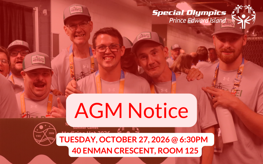 A flyer promoting Special Olympics PEI's 2026 AGM A flyer promoting Special Olympics PEI's 2026 AGM