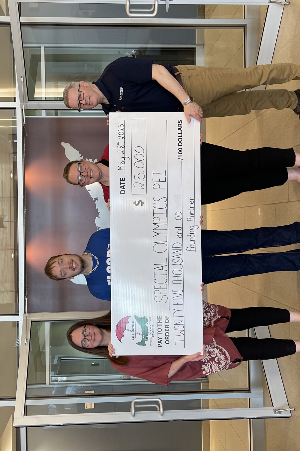 Special Olympics PEI Receives $25,000 Donation from PEI Mutual Insurance Company