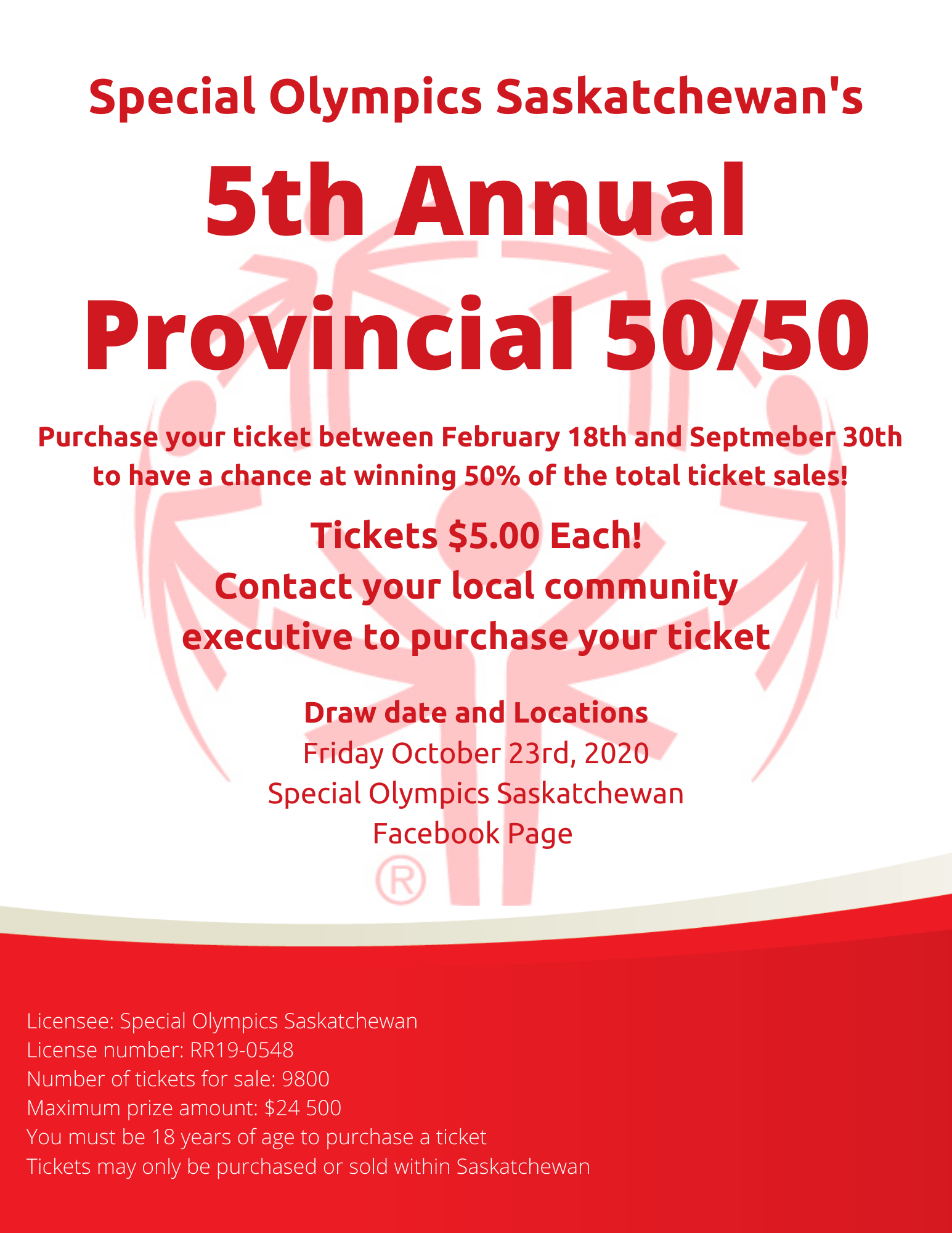 Special Olympics Saskatchewan's Provincial 50/50