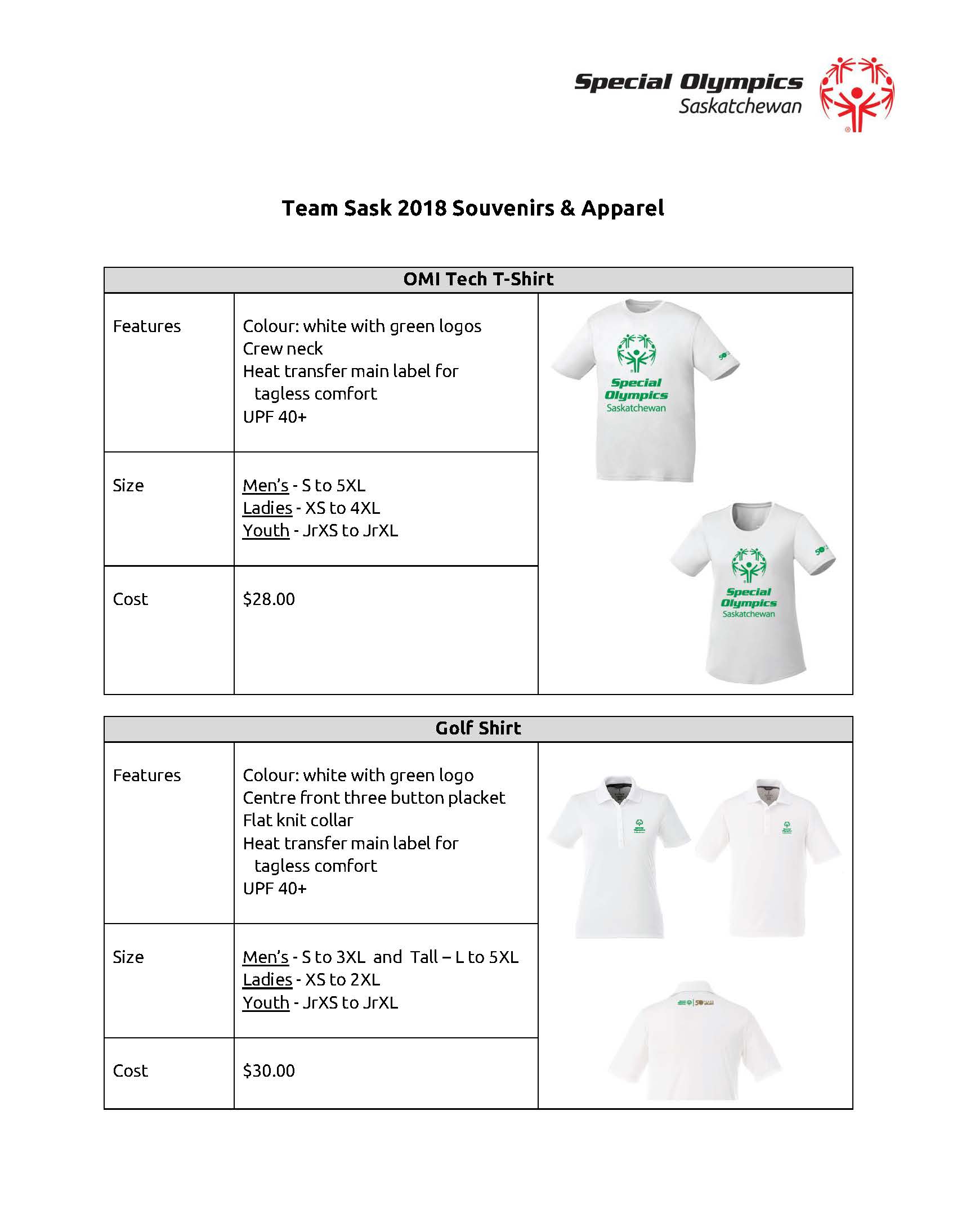 Apparel Order Form 2018 SOC Summer Games - Copy 1