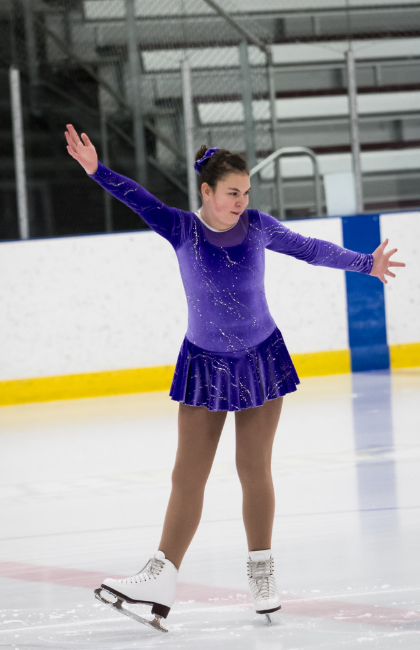 Emma on the ice.