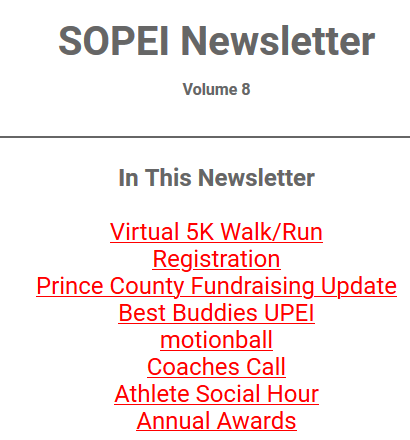 SOPEI Newsletter, Volume 8