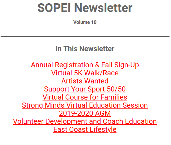 SOPEI Newsletter Volume 10