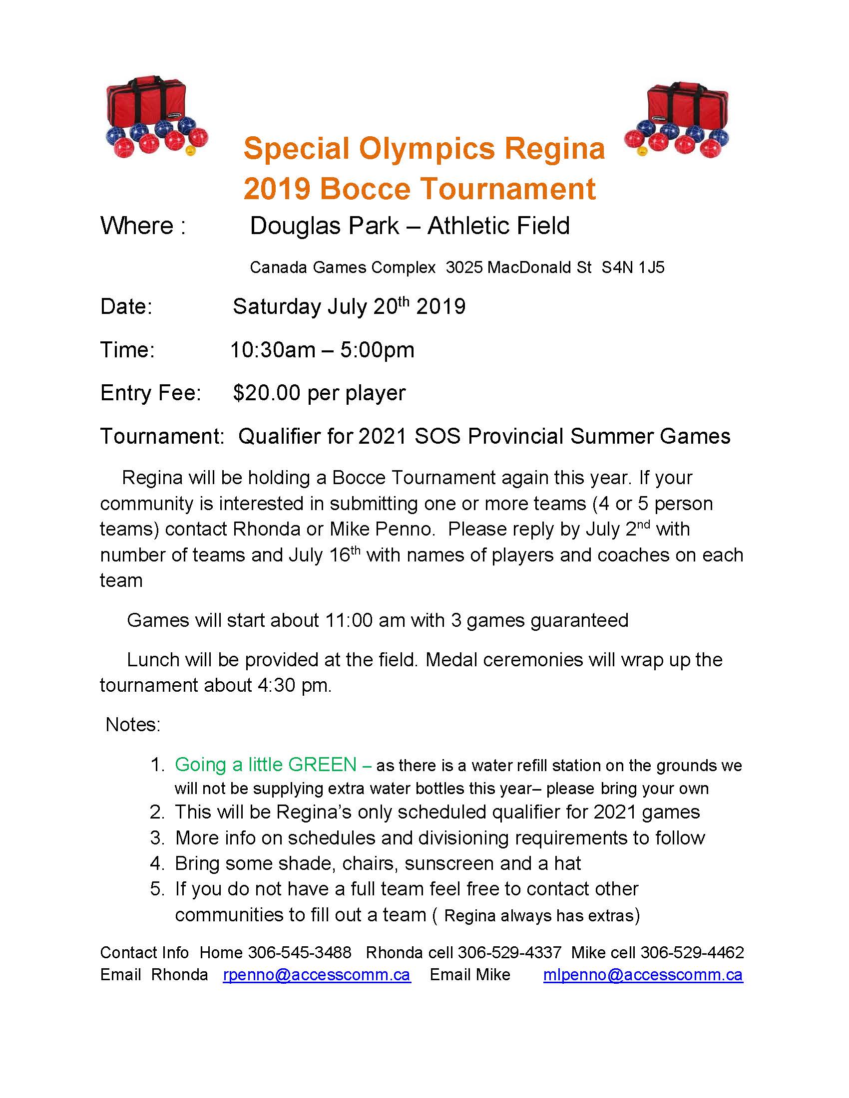 Special Olympics Regina Bocce Tournament 2019
