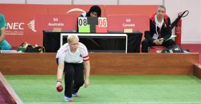 SO Team Canada bocce player Kerry Lane competes on the court at World Games.