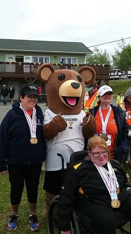 Athletes with Mascot