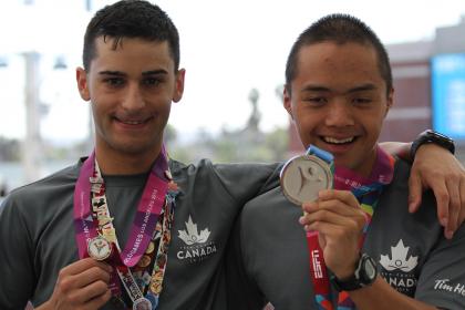 Michael Qing and Teammate at World Games