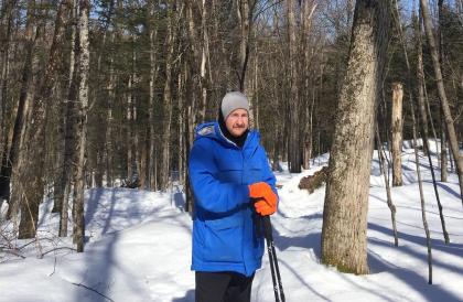 Matty, a Special Olympics Ontario athlete from North Bay, is staying active and getting fresh air.