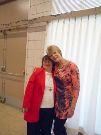Anne Evans (right)