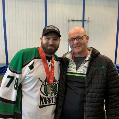 Special Olympics PEI, Athlete with Volunteer, Athlete with Medal