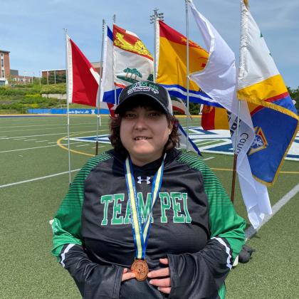 Special Olympics PEI, Team PEI, Track Athlete with Medal