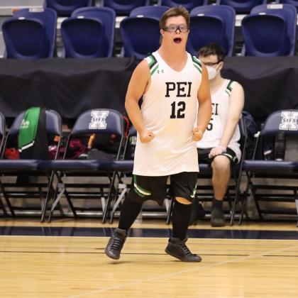 Special Olympics PEI, Athlete Playing Basketball