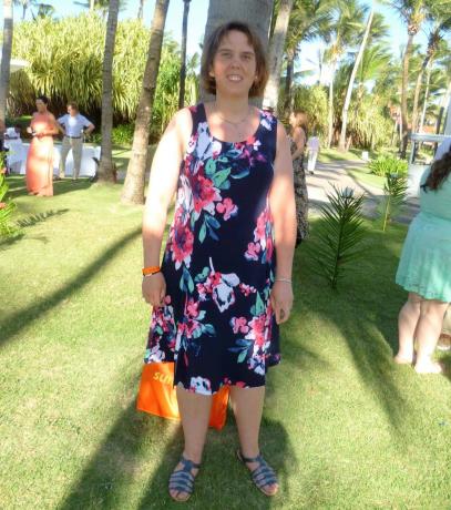 Lisa in Punta Cana after weight loss.