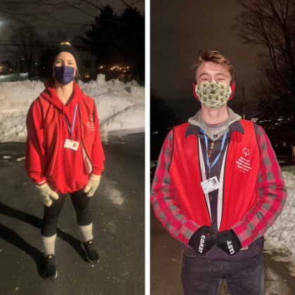 a person wearing a mask