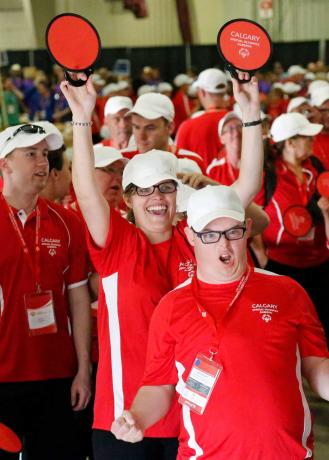 Special Olympics athletes opening ceremony
