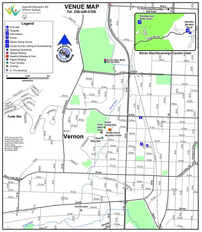 2019 SOBC Games venue map