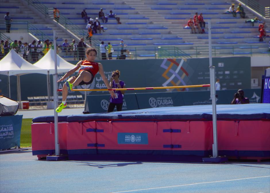 Regan Hofley competes in high jump.