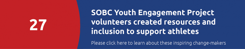 27 Youth Engagement Project volunteers created resources and inclusion for athletes with the support of the Government of Canada
